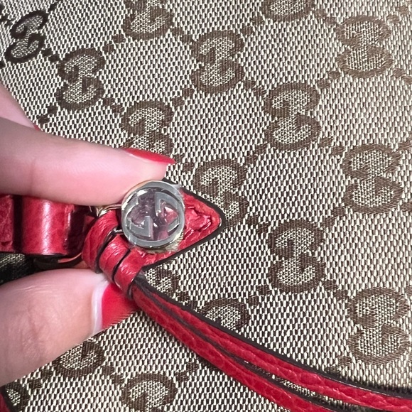 RARE Red Gucci Logo Monogram tote bag - Picture 4 of 10